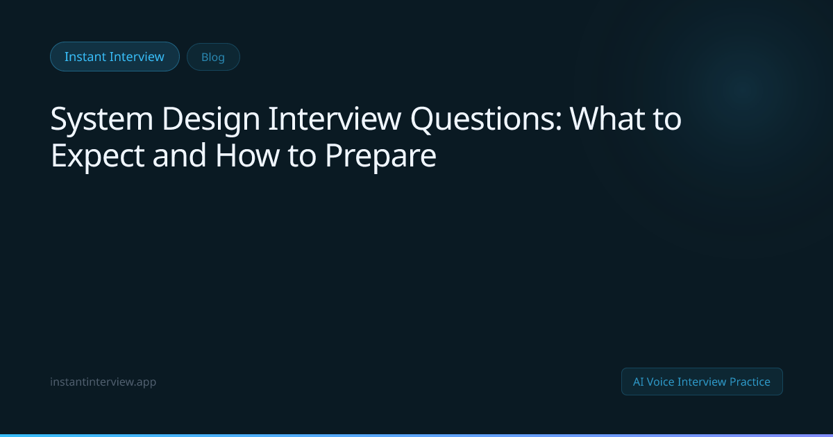 System Design Interview Questions Guide | Instant Interview